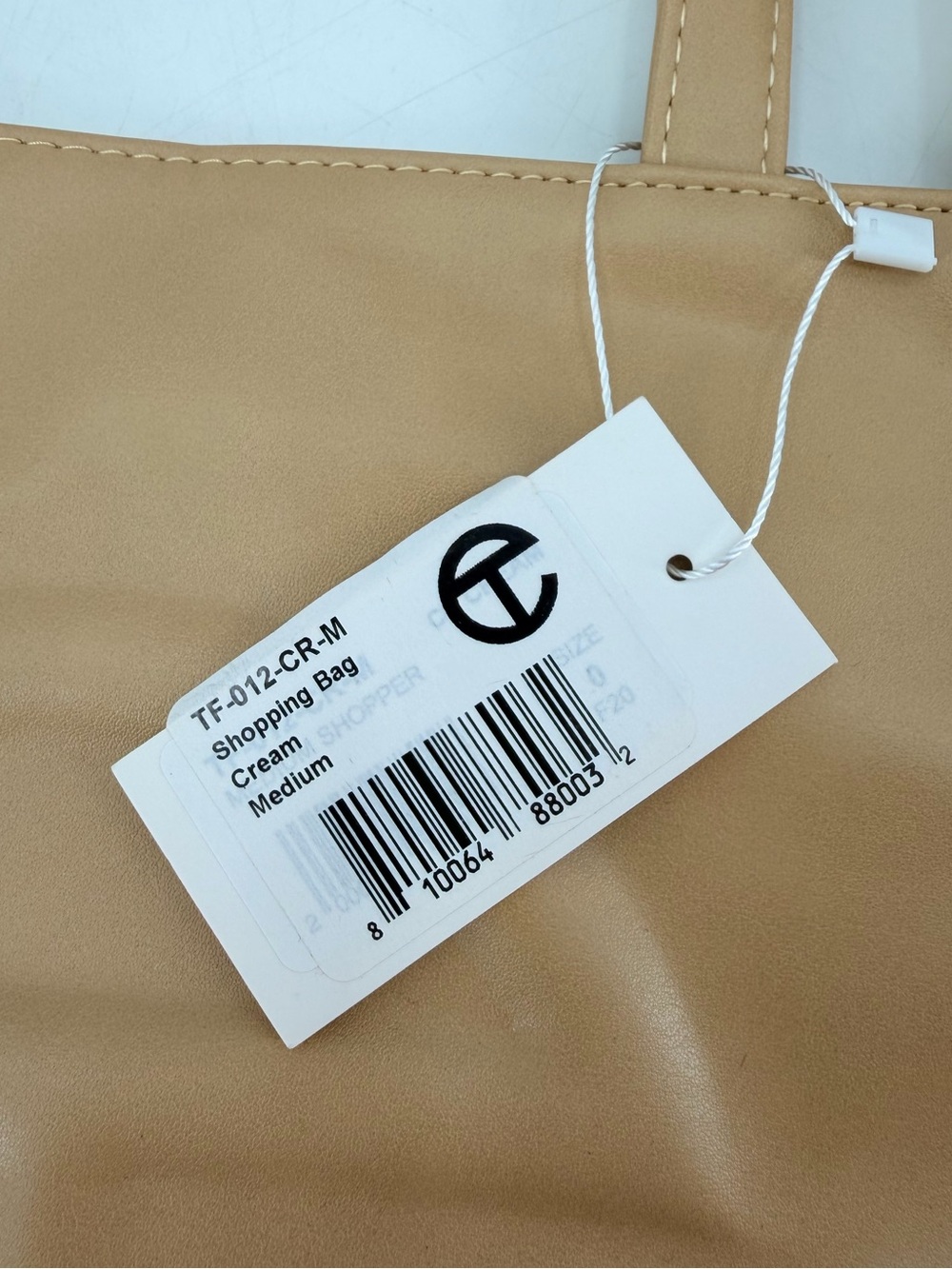 Telfar Medium Shopping Tote Bag Cream NEW - Picture 4 of 9
